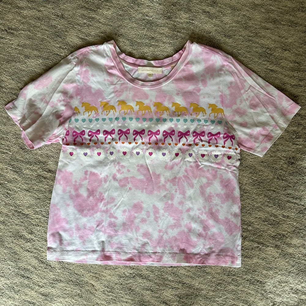 LOVESHACKFANCY Calix Tie Dye Cotton Tee T-shirt XS